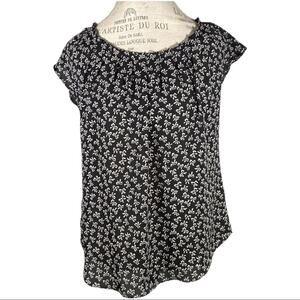 LC Lauren Conrad Black & White Bow Sleeveless Top